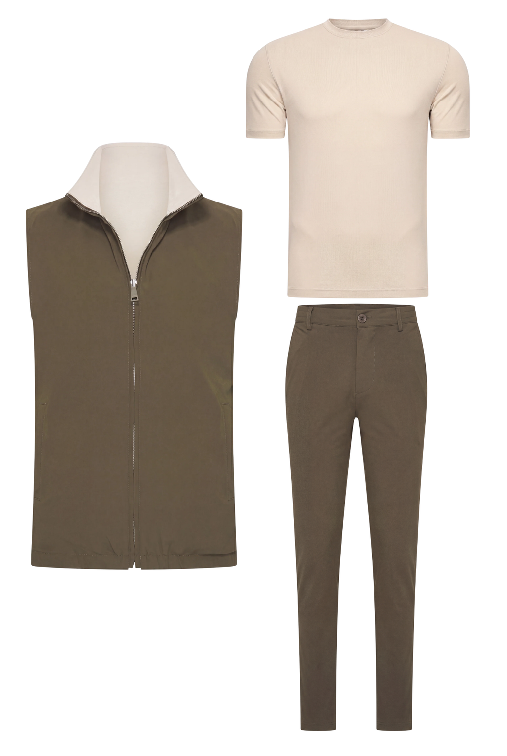 MAISON REVERSIBLE OLIVE PEARL SET (T-SHIRT)