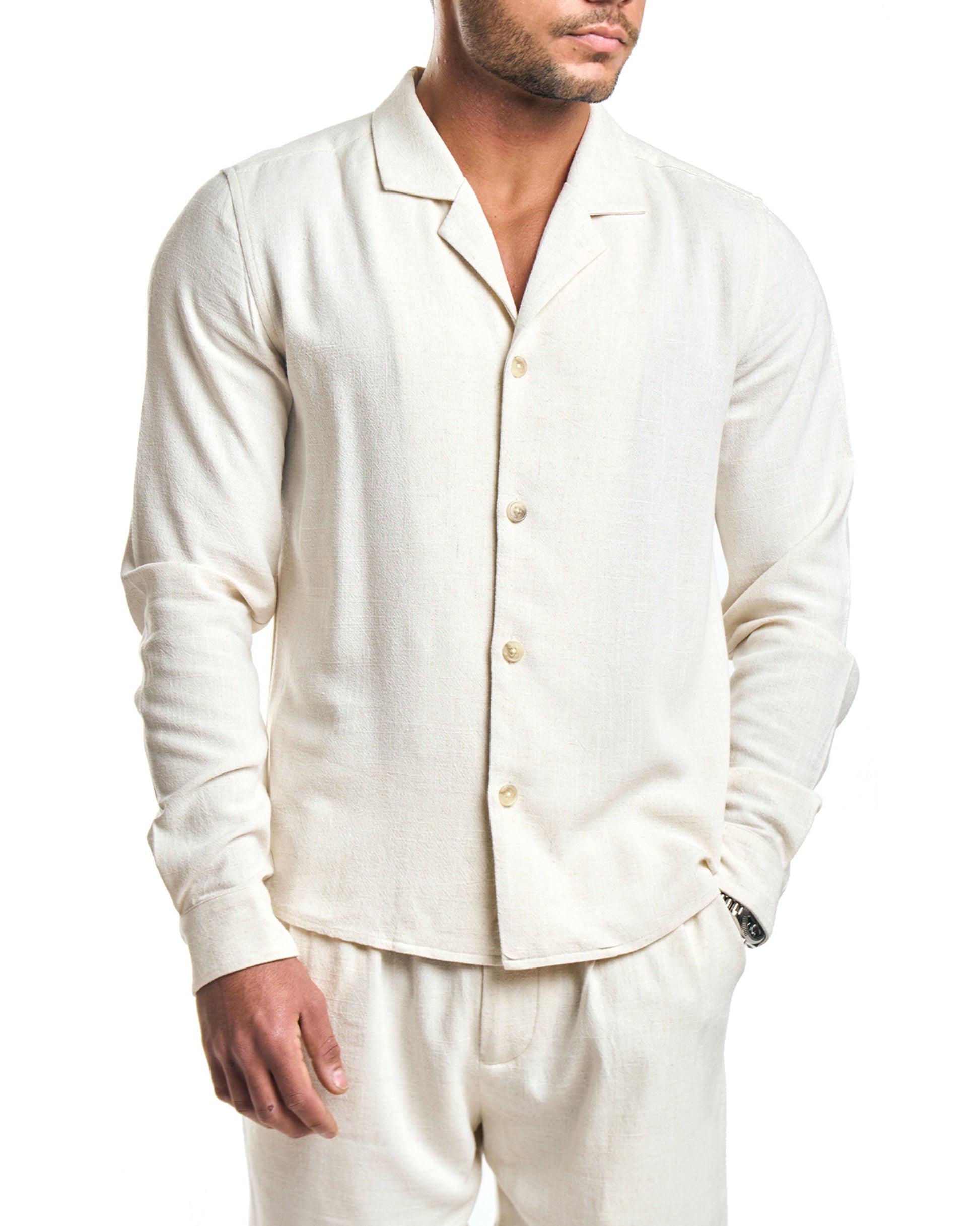 Liora Linen Shirt - Birch
